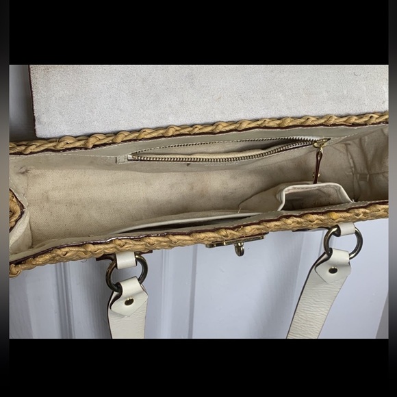 Michael Kors Basket Weave Wicker Handbag - Picture 6 of 7